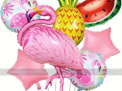 Bong bóng kiếng chim hồng hạc 40cm BBK-CH.HH-01